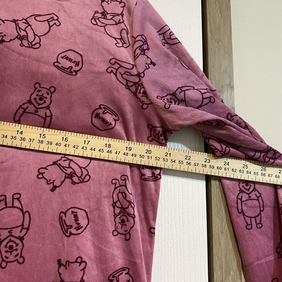 Disney Winnie the Pooh PJs two piece, pink velvety soft cozy Womens Small - Picture 11 of 11